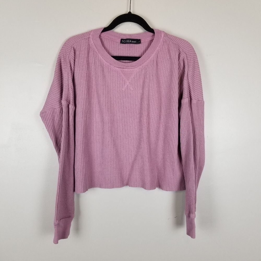 Solika Women's lavender Ribbed Top